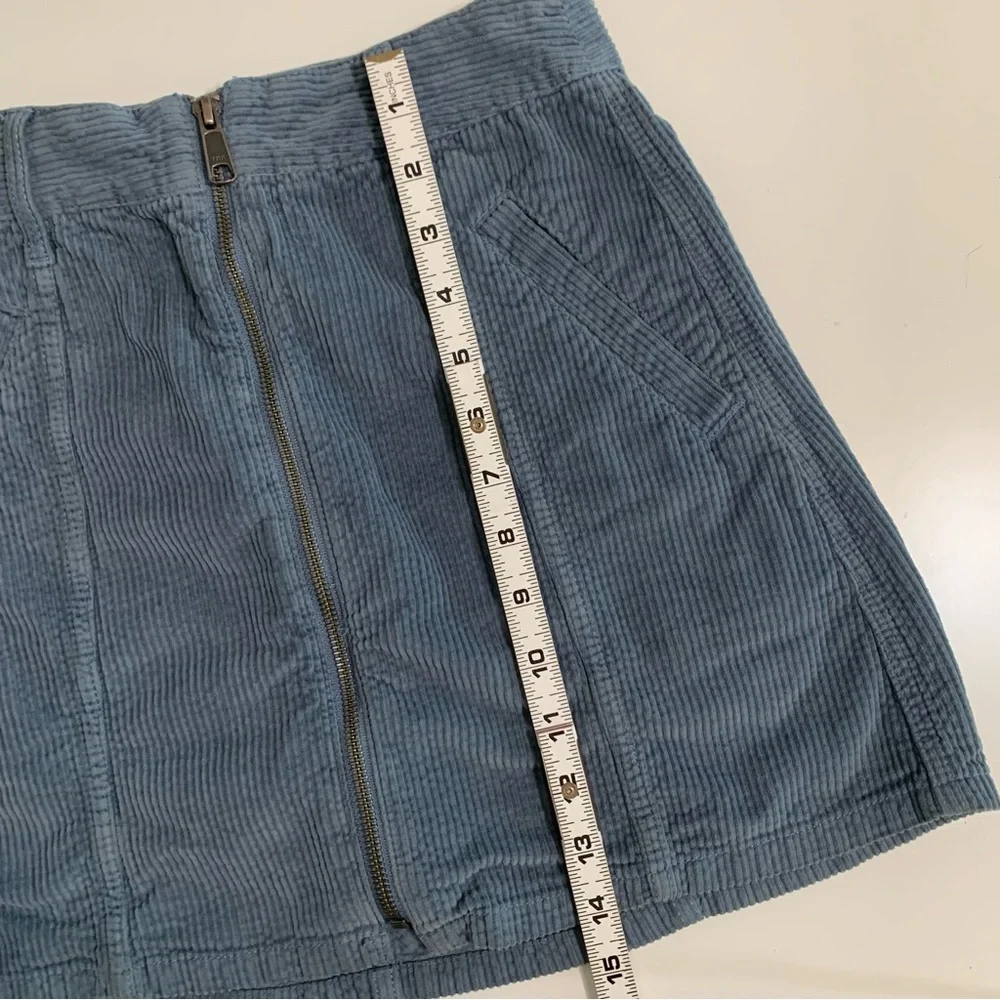 American Eagle High Waist A-line Corduroy Mini Skirt Size 2 Blue Clueless Preppy